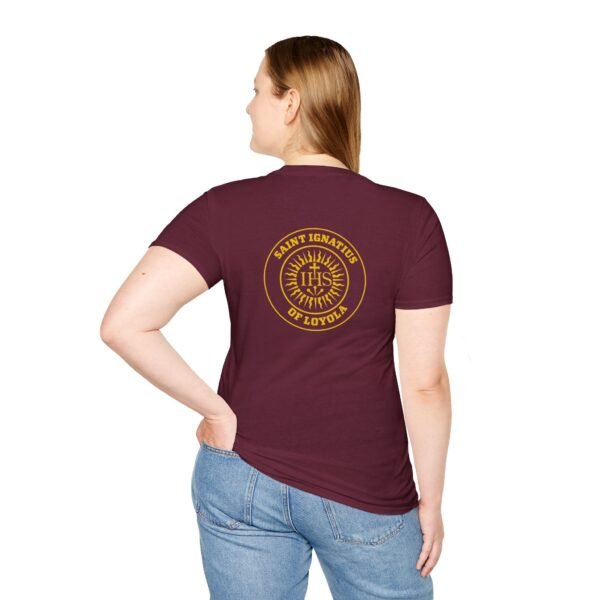 Saint Ignatius of Loyola Round IHS Front & Back T-Shirt - Image 7