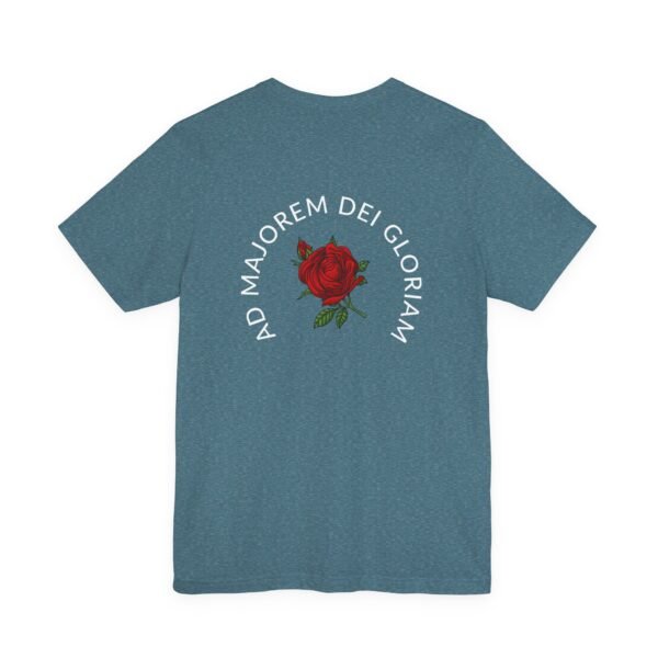 AMDG Ad Majorem Dei Gloriam (LATIN) - Front & Back Jesuit T-shirt - Image 8