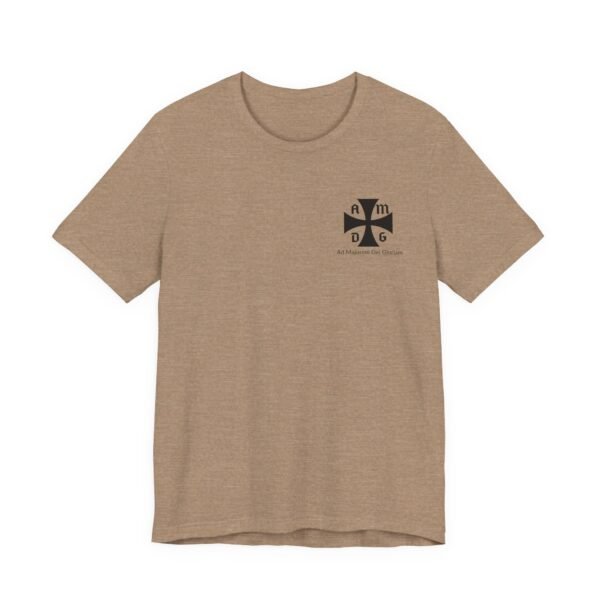 AMDG Ad Majorem Dei Gloriam - Jesuit IHS T-Shirt - Image 2
