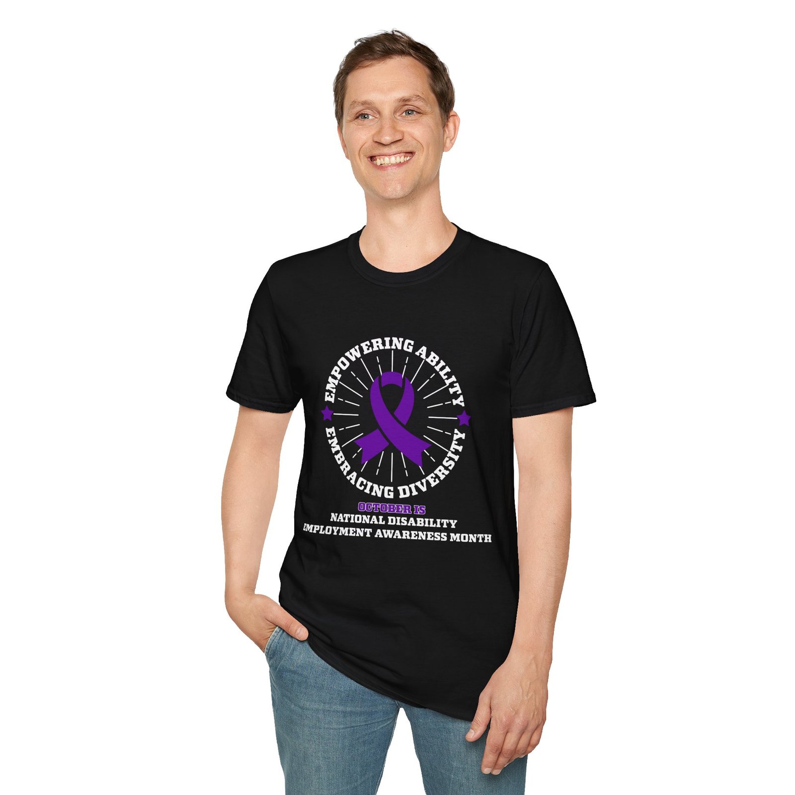 Empowering Ability-Embracing Diversity - National Disability Employment Awareness Month T-Shirt - Image 3