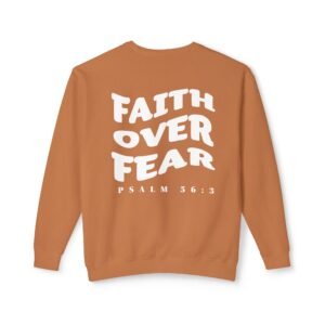 Faith Over Fear (Psalm 56:3) Warp Lightweight Crewneck Sweatshirt