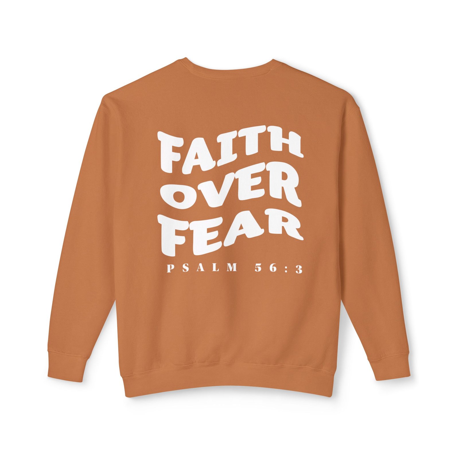 Faith Over Fear (Psalm 56:3) Warp Lightweight Crewneck Sweatshirt