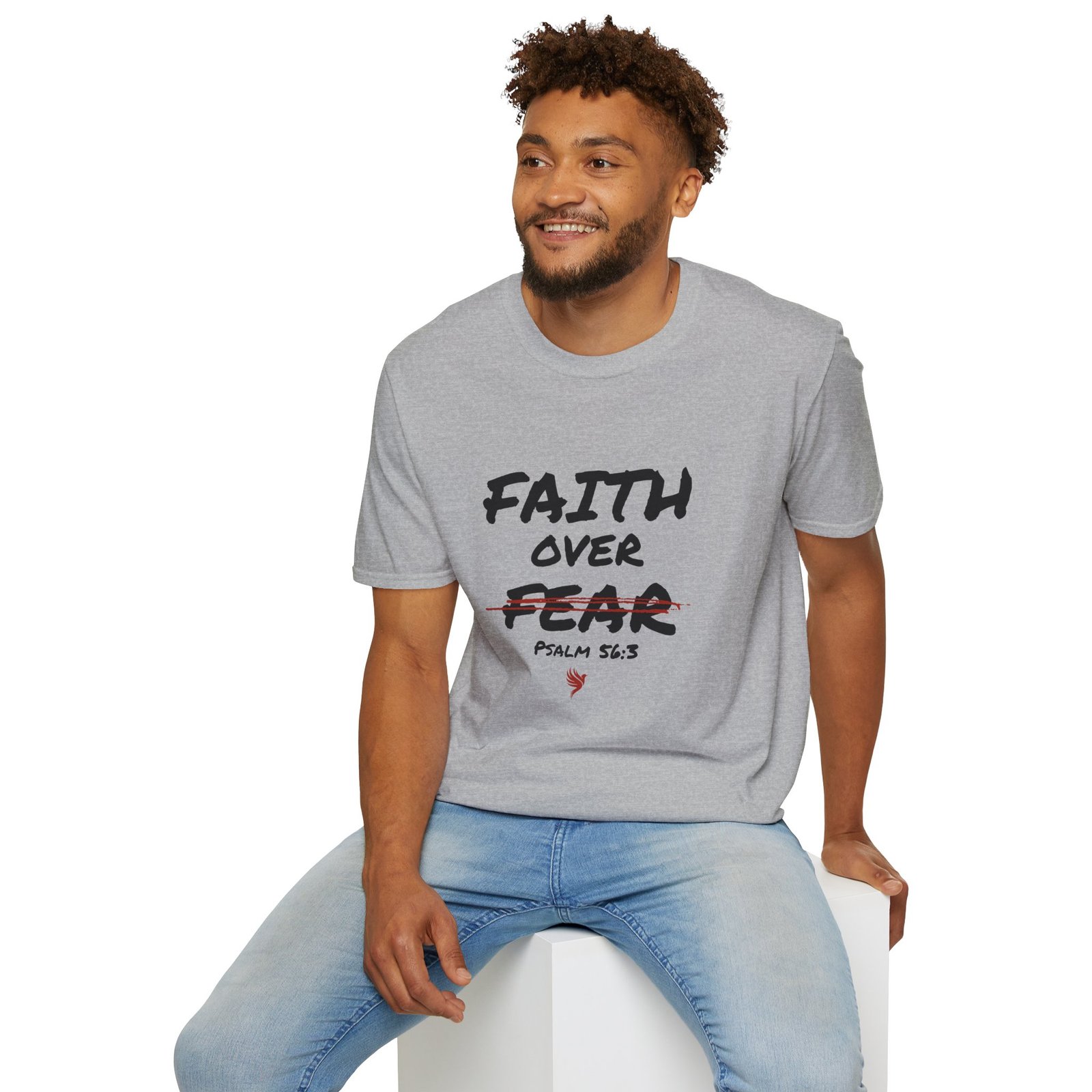 Faith Over Fear (Psalm 56:3) T-Shirt - Image 6