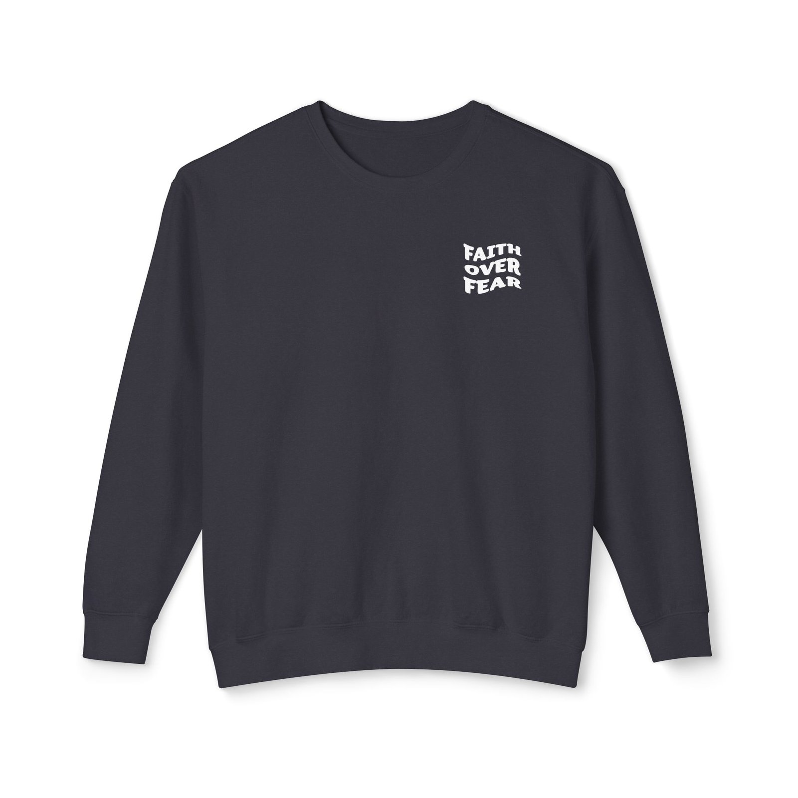 Faith Over Fear (Psalm 56:3) Warp Lightweight Crewneck Sweatshirt - Image 21