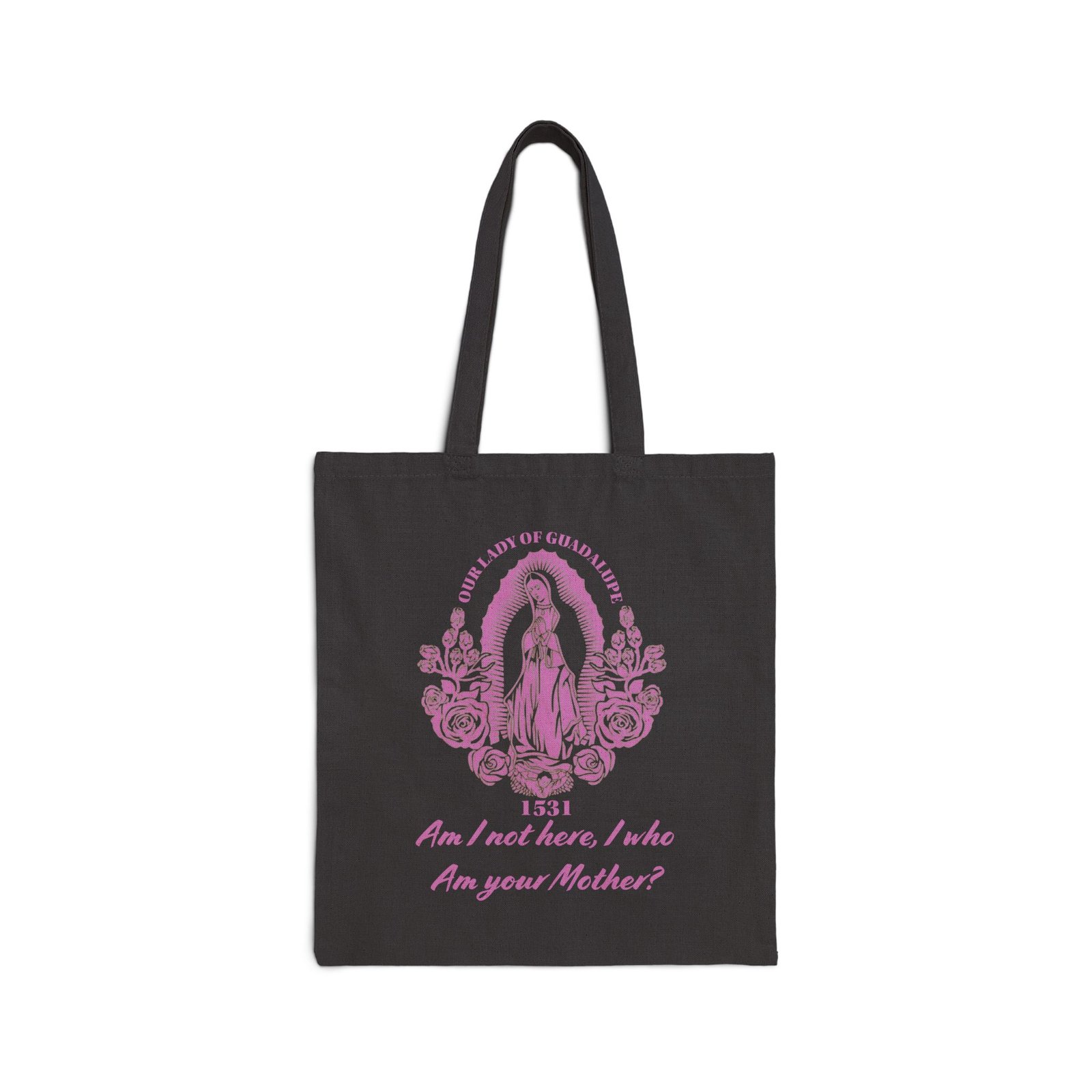 Virgin Mary Guadalupe Am I Not Here Who Am Your Mother Canvas Tote Bag - Image 5