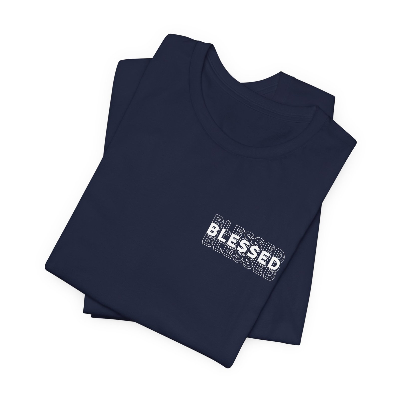 Blessed (John 1:16) Bold-Outline Front & Back T-shirt - Image 7