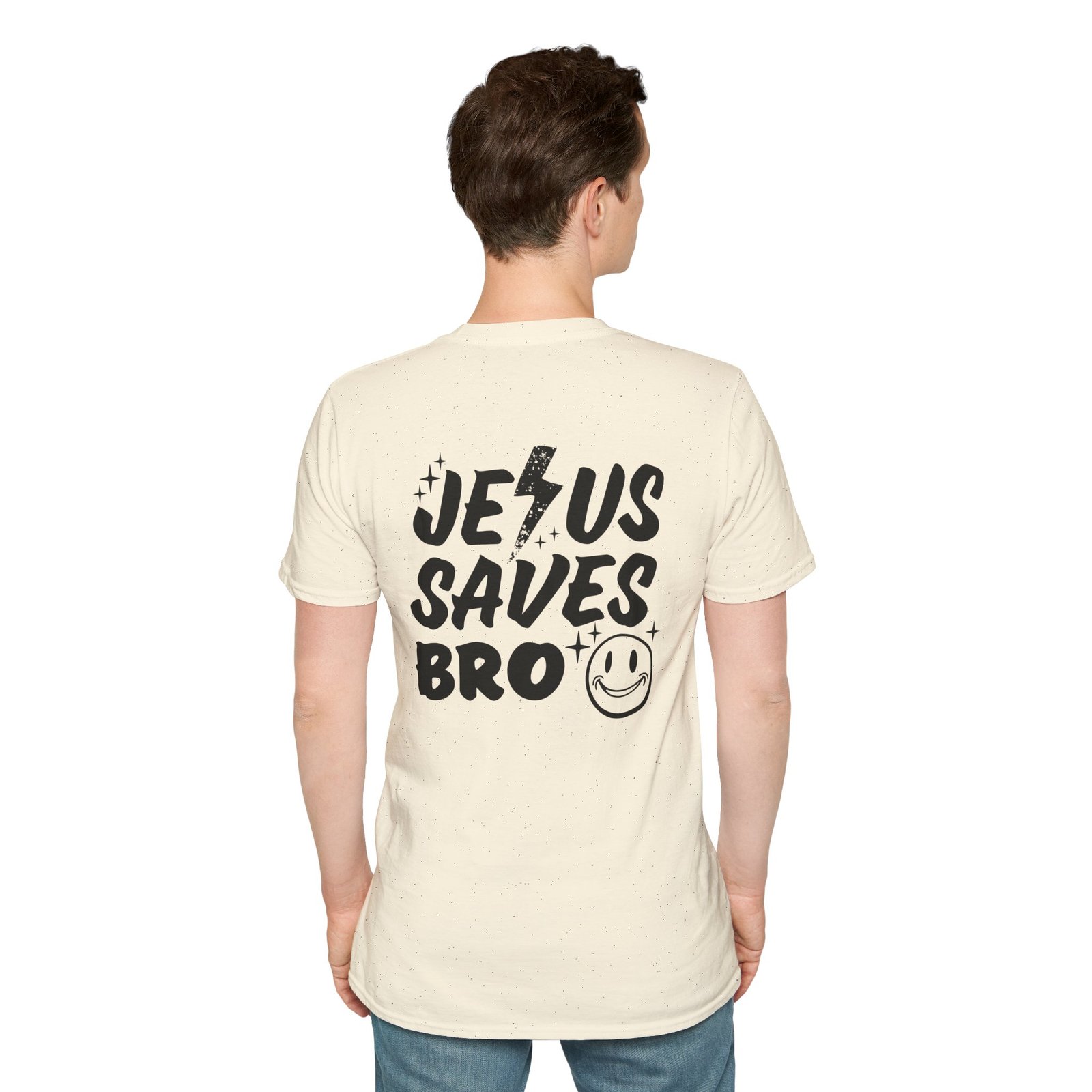 Jesus Saves Bro Front & Back Adult T-Shirt - Image 6