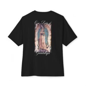 Our Lady of Guadalupe Oversized Black T-Shirt