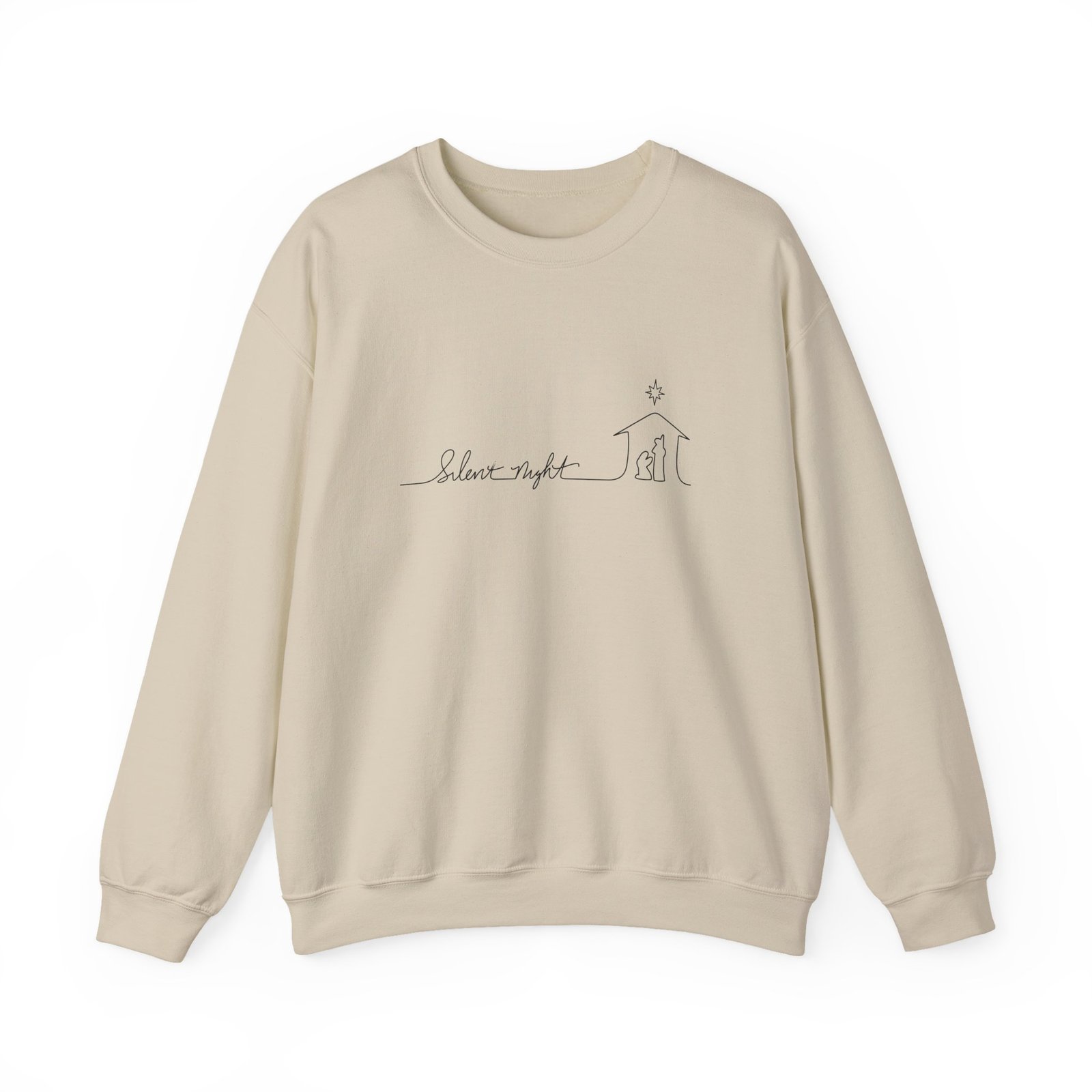 Silent Night Nativity (Christmas) Crewneck Sweatshirt - Image 2