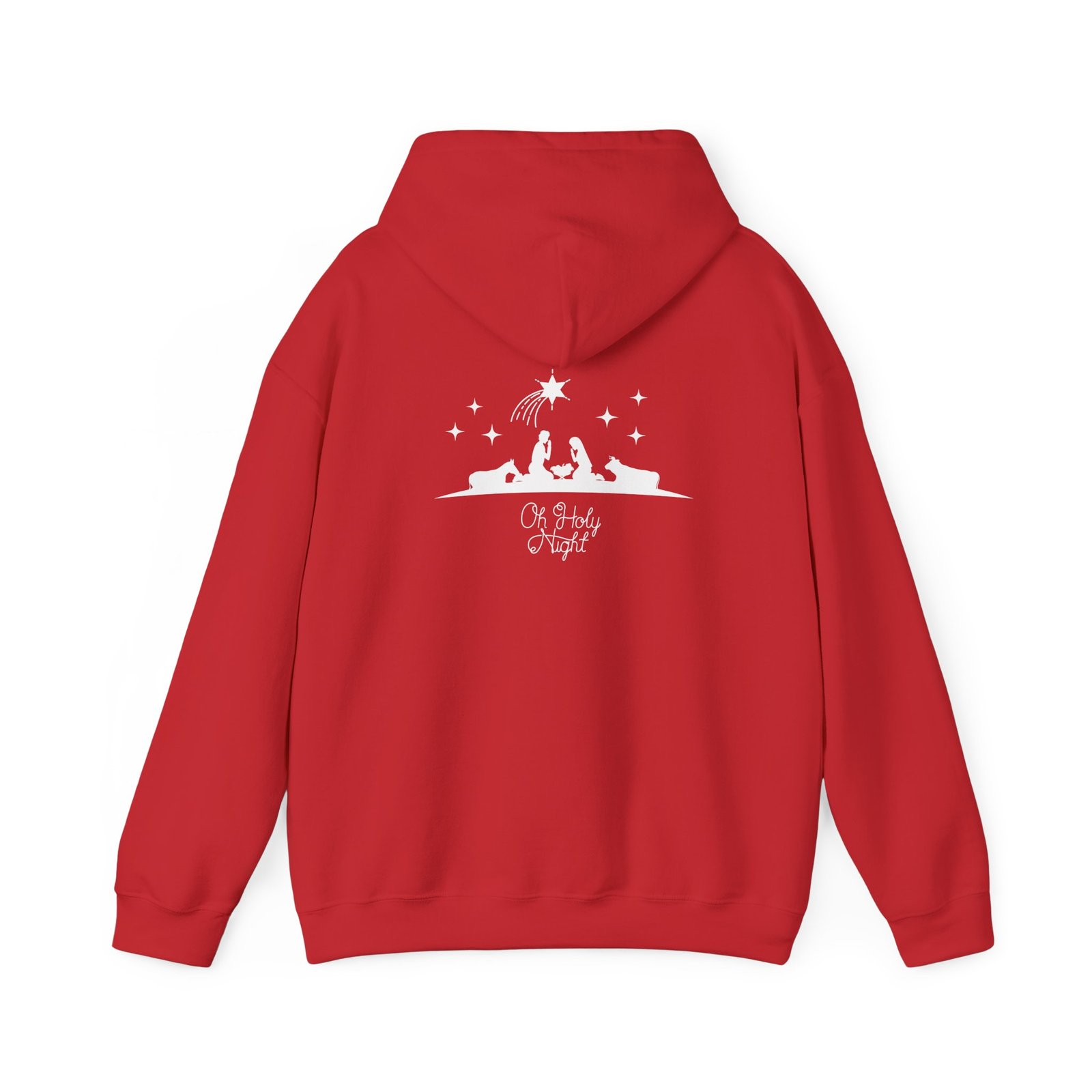 Oh Holy Night-Christmas-Nativity- Front & Back Hooded Sweatshirt - Image 9