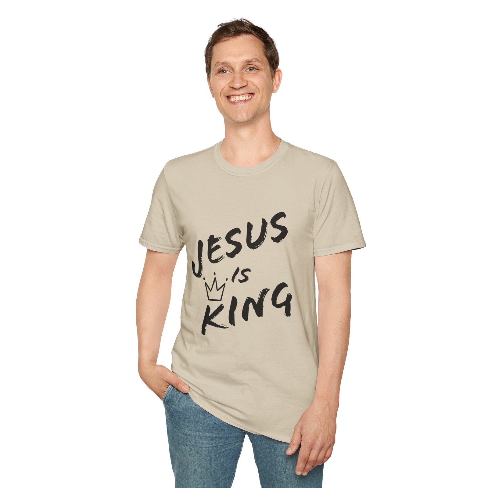 Jesus is King Adult T-Shirt - Image 2