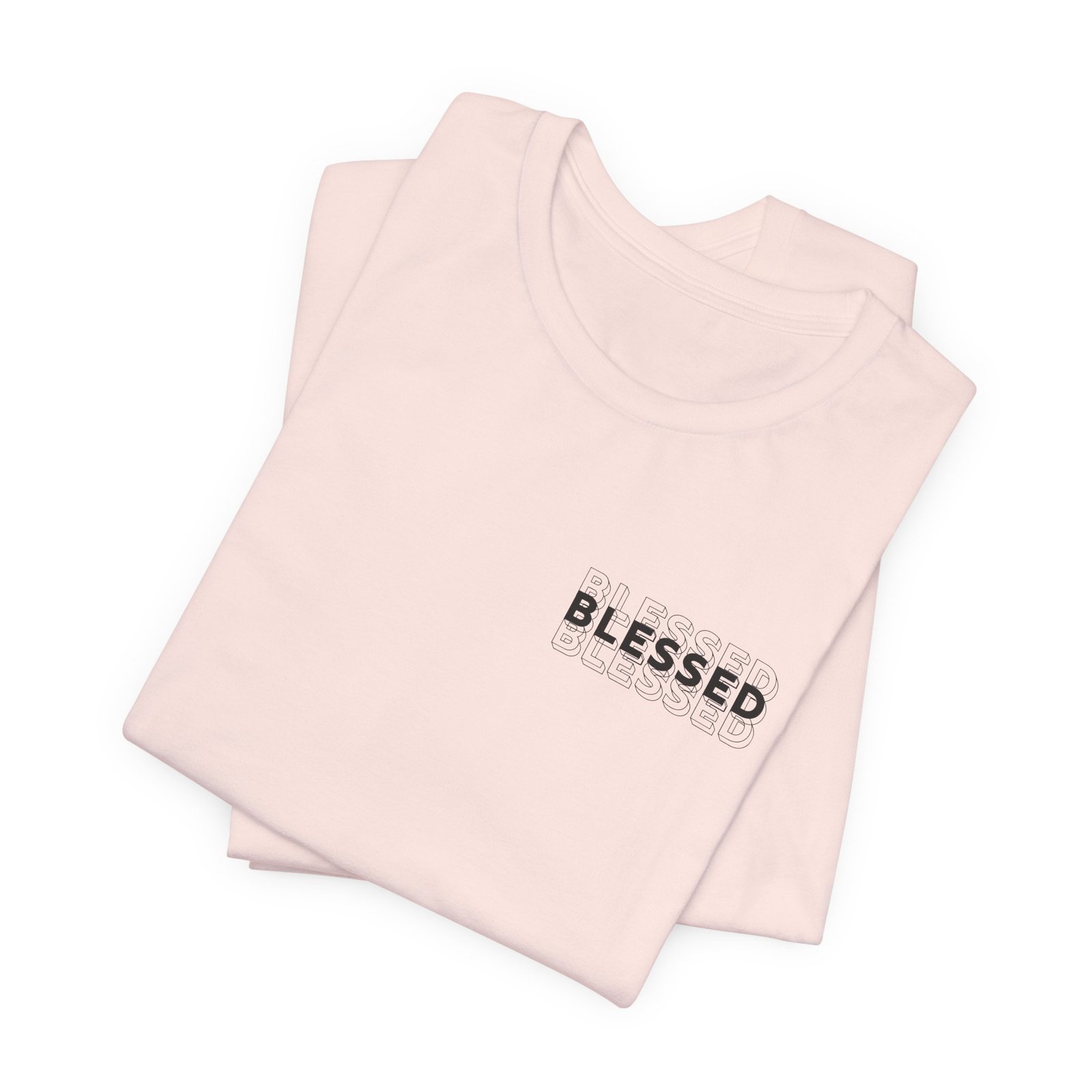 Blessed (John 1:16) Bold-Outline Front & Back T-shirt - Image 9