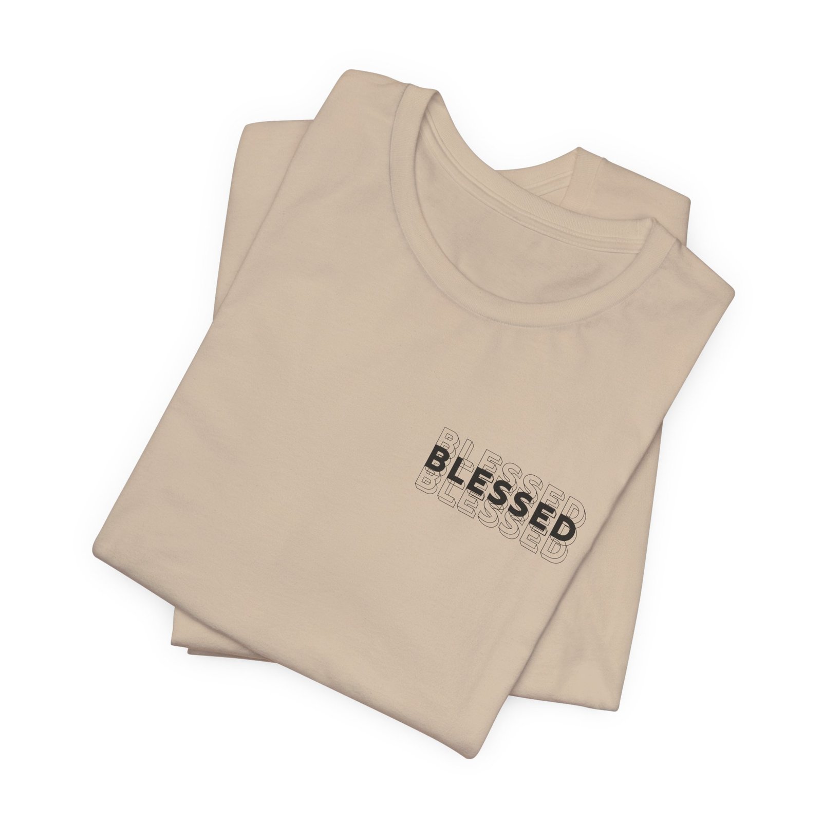 Blessed (John 1:16) Bold-Outline Front & Back T-shirt - Image 17