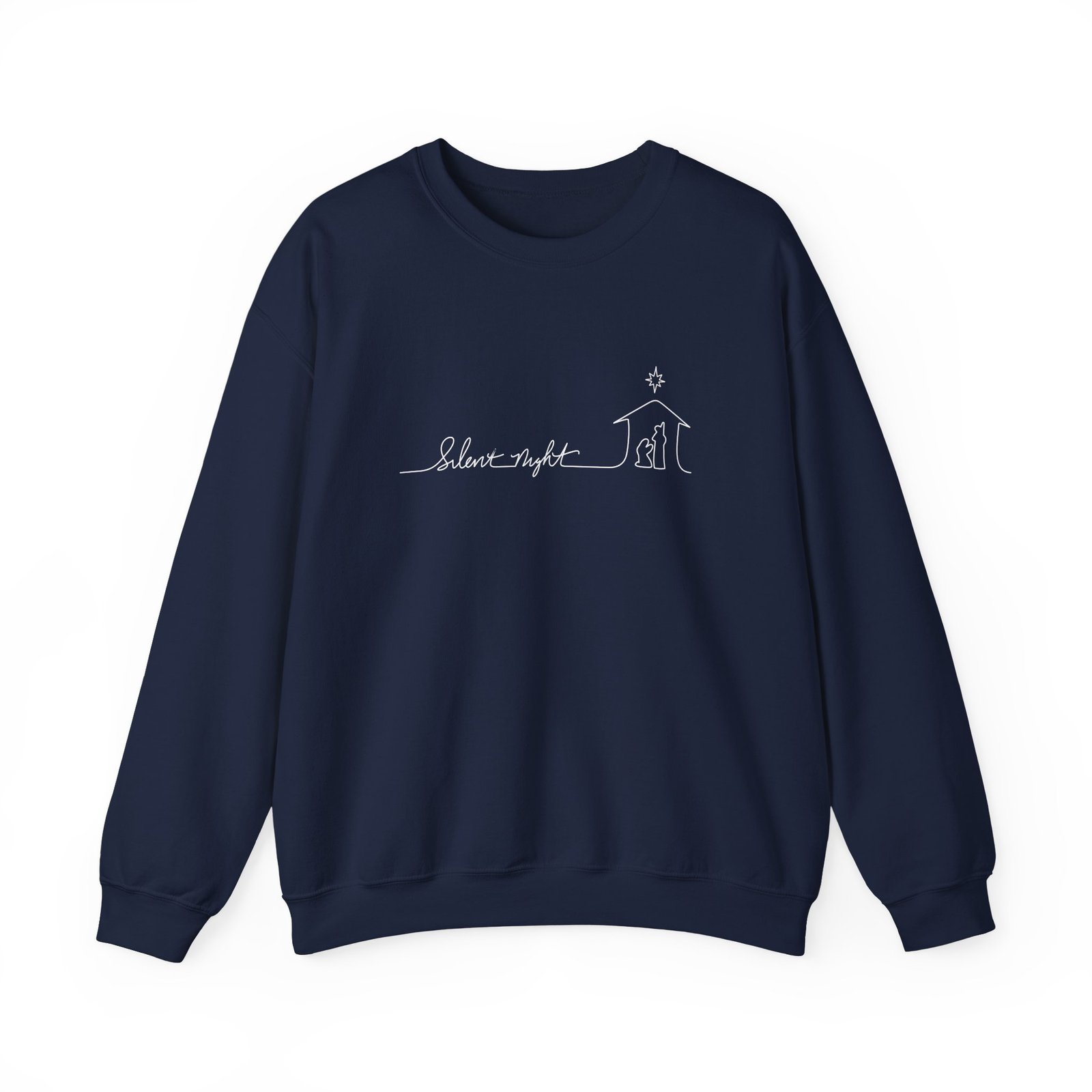Silent Night Nativity (Christmas) Crewneck Sweatshirt - Image 3