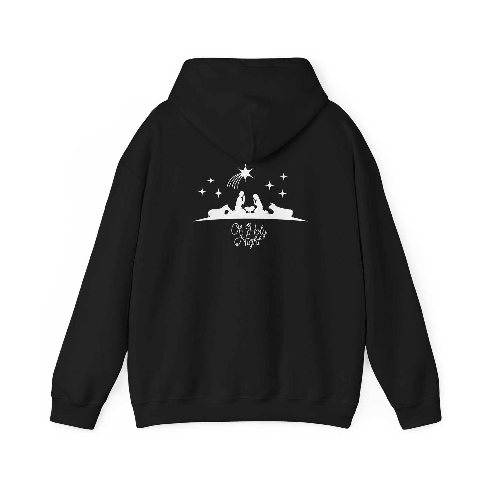 Oh Holy Night-Christmas-Nativity- Front & Back Hooded Sweatshirt - Image 5