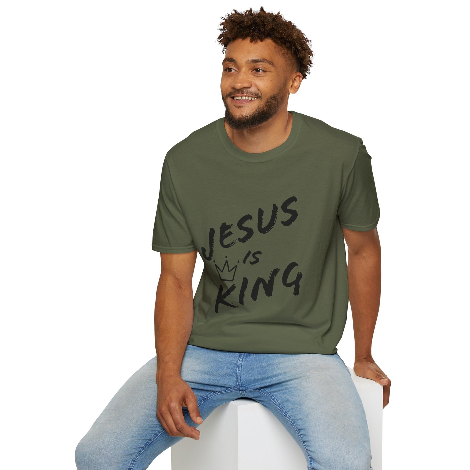 Jesus is King Adult T-Shirt - Image 8