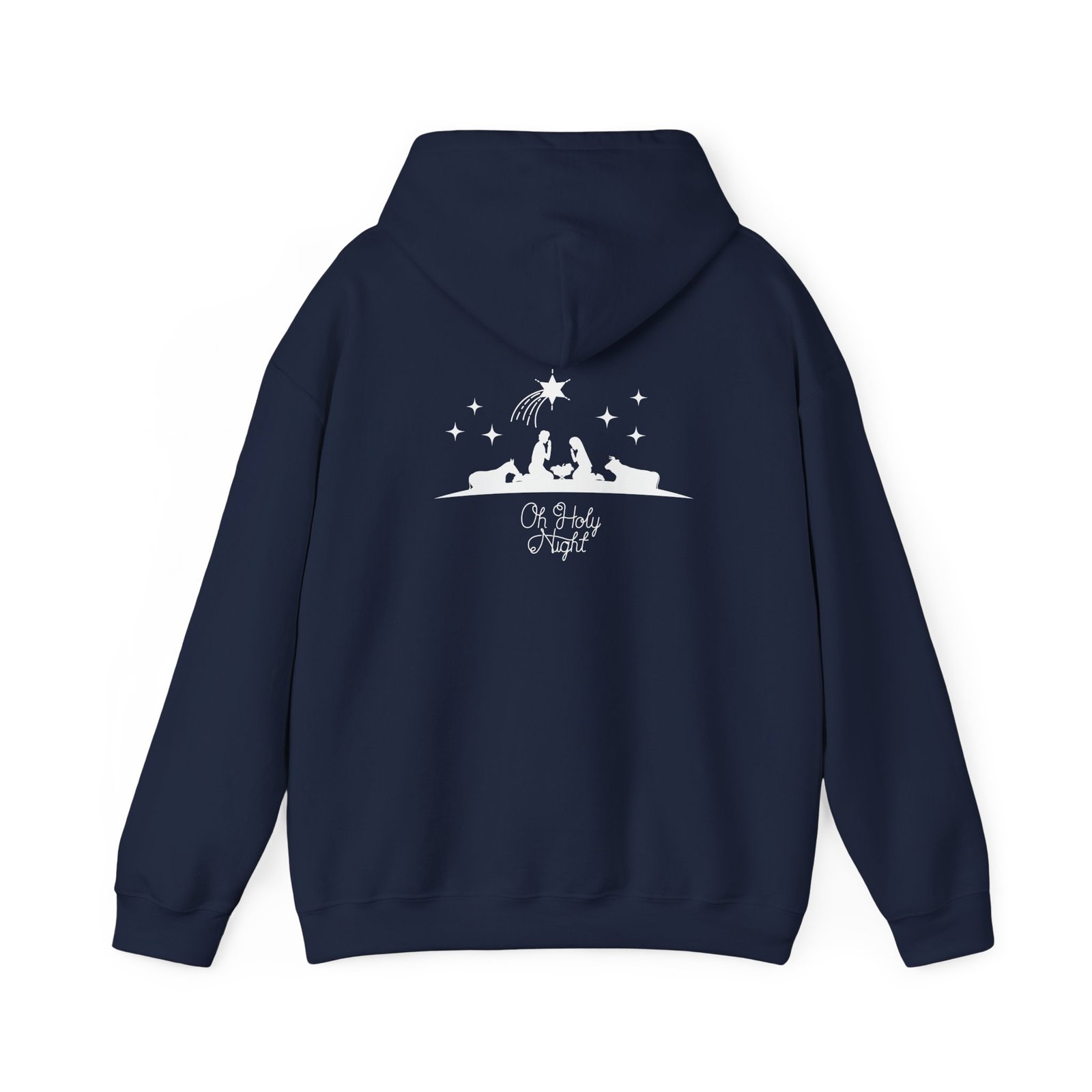 Oh Holy Night-Christmas-Nativity- Front & Back Hooded Sweatshirt - Image 3