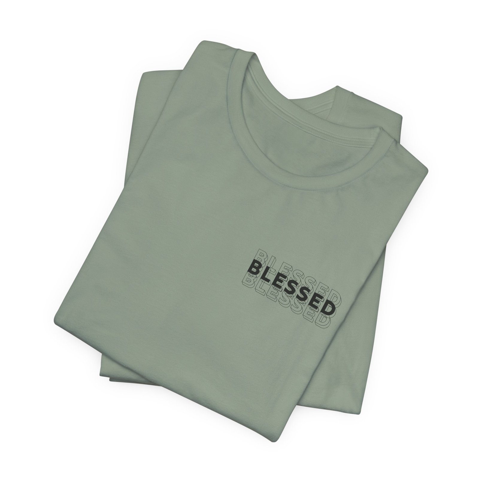 Blessed (John 1:16) Bold-Outline Front & Back T-shirt - Image 15