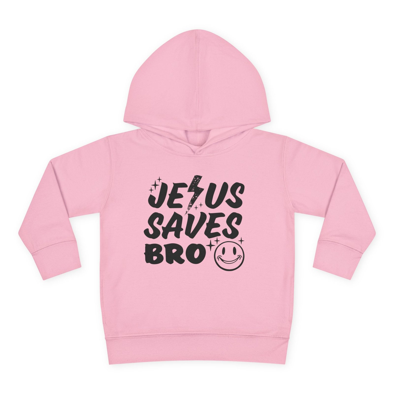Jesus Saves Bro Toddler Pullover Fleece Hoodie - Image 5