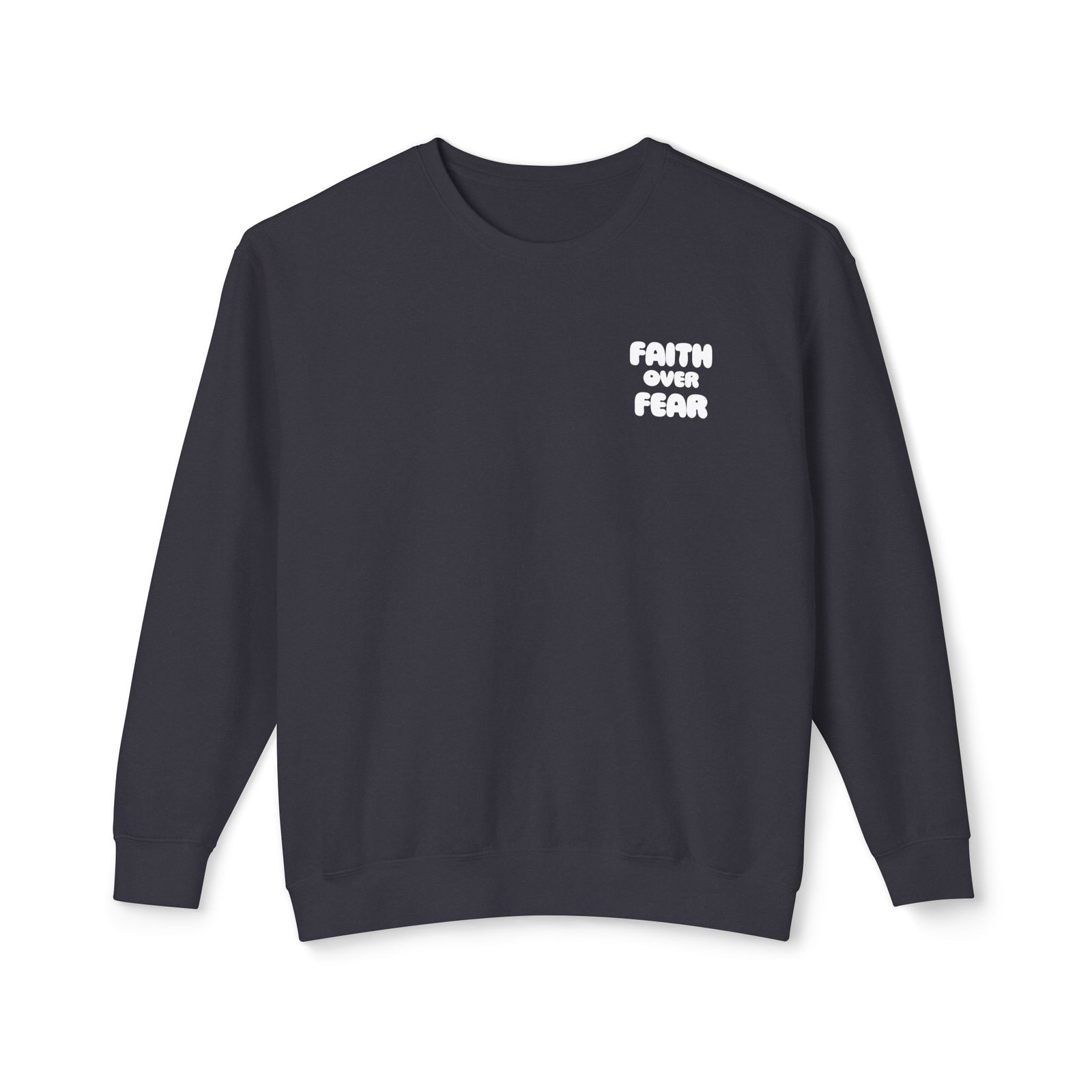 Faith Over Fear (Psalm 56:3) Bubbly Lightweight Crewneck Sweatshirt - Image 15