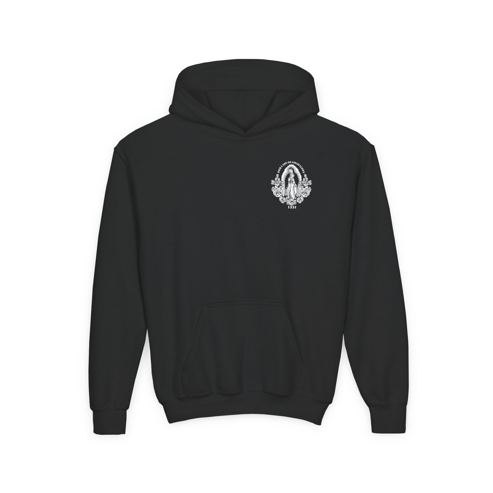 Our Lady of Guadalupe Youth Hoodie Sweatshirt - Image 2
