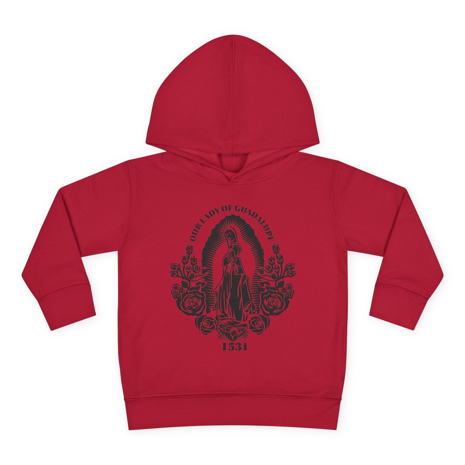 Our Lady of Guadalupe Toddler Pullover Fleece Hoodie - Image 7