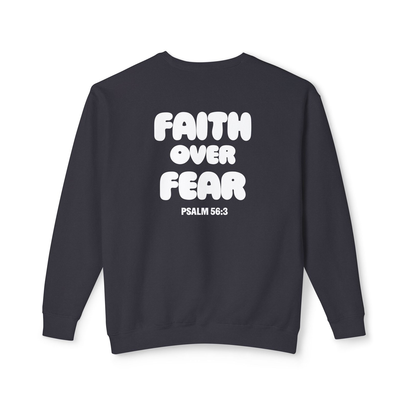 Faith Over Fear (Psalm 56:3) Bubbly Lightweight Crewneck Sweatshirt - Image 16