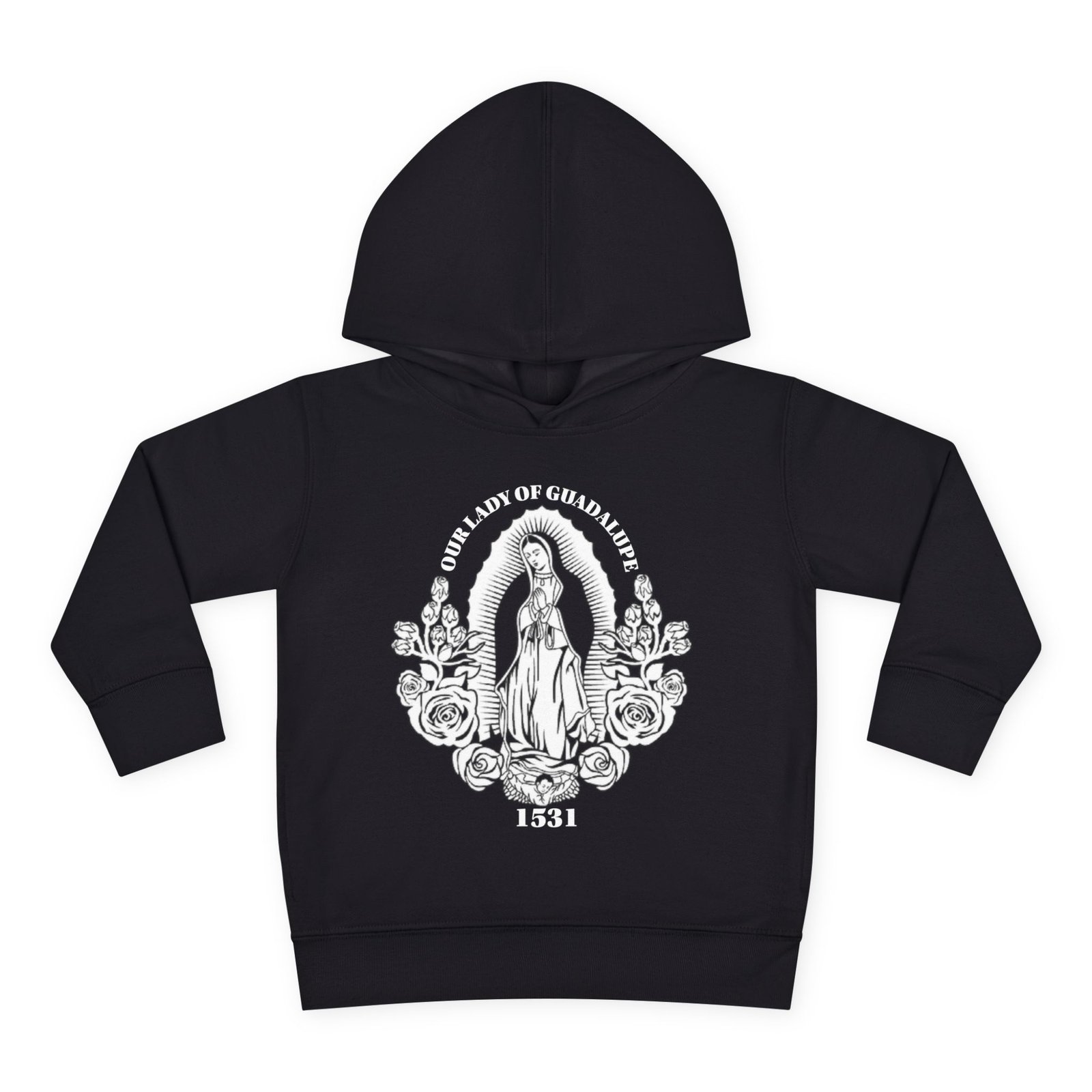Our Lady of Guadalupe Toddler Pullover Fleece Hoodie
