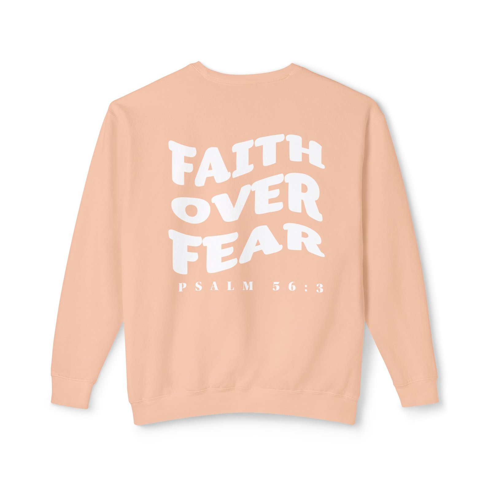 Faith Over Fear (Psalm 56:3) Warp Lightweight Crewneck Sweatshirt - Image 18