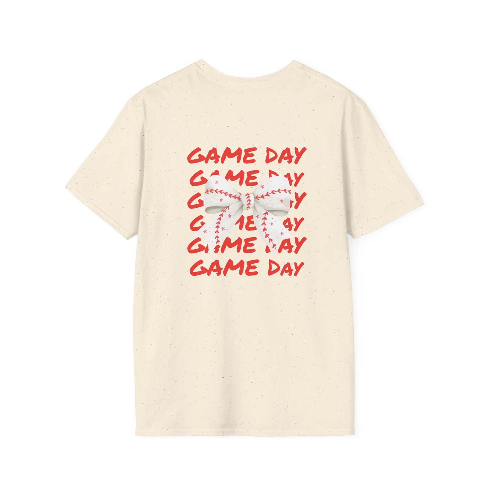 Custom Game Day Baseball Bow Personalized T-Shirt - Image 12