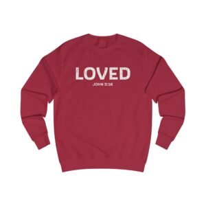 Loved (John 3:16) Distressed Font Crewneck Sweatshirt