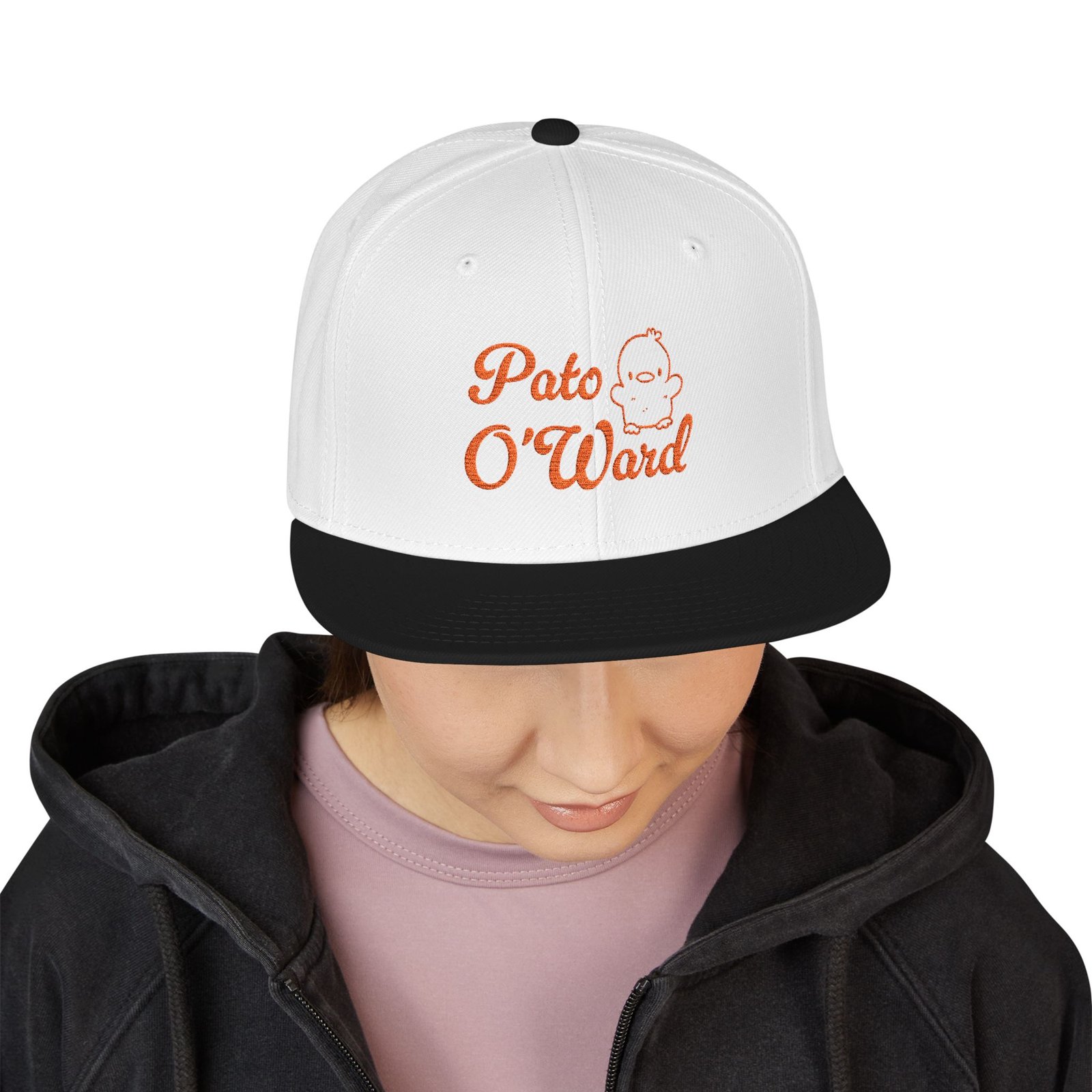 Pato Oward Dukie-Patito Mexico Flag Flat Bill Snapback Cap (Embroidery) - Front & Back Print - Image 10