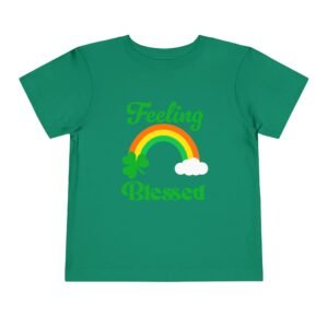 Feeling Blessed Shamrock Clover Rainbow St Patrick Toddler T-Shirt