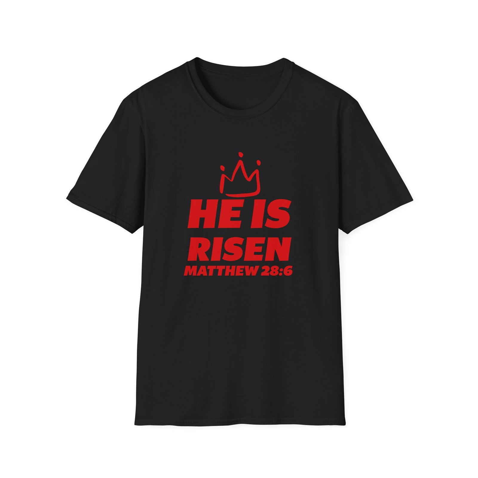 He is Risen Matthew 28:6 Crown Easter T-Shirt - Image 4