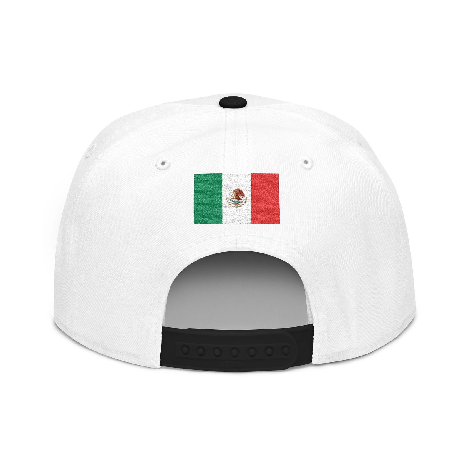 Pato Oward Dukie-Patito Mexico Flag Flat Bill Snapback Cap (Embroidery) - Front & Back Print - Image 7