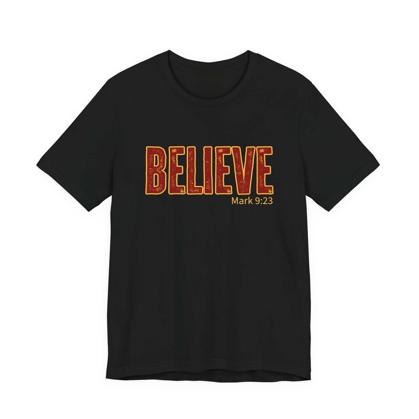 Believe Bible Verse Mark 9:23 T-Shirt - Image 8