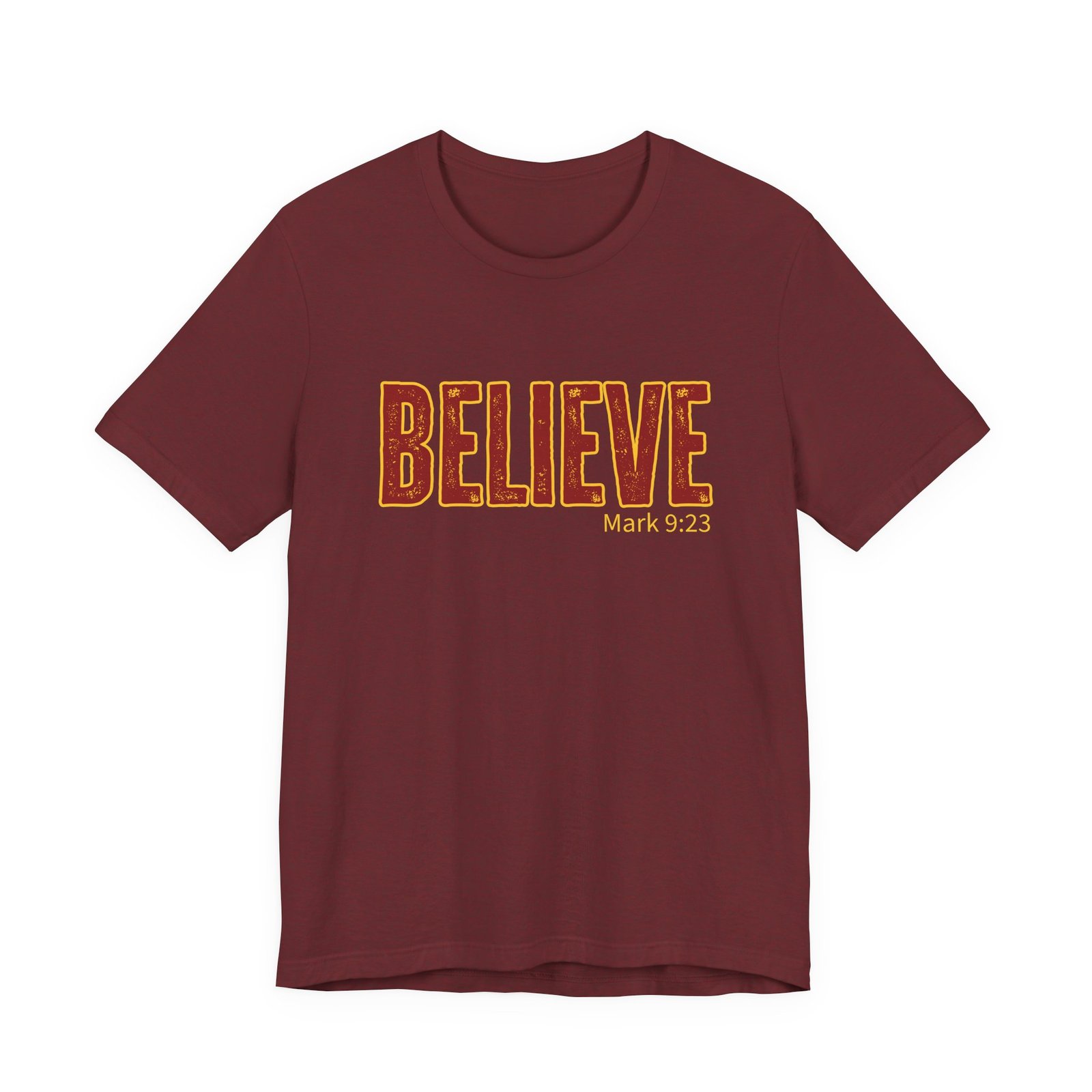 Believe Bible Verse Mark 9:23 T-Shirt - Image 5