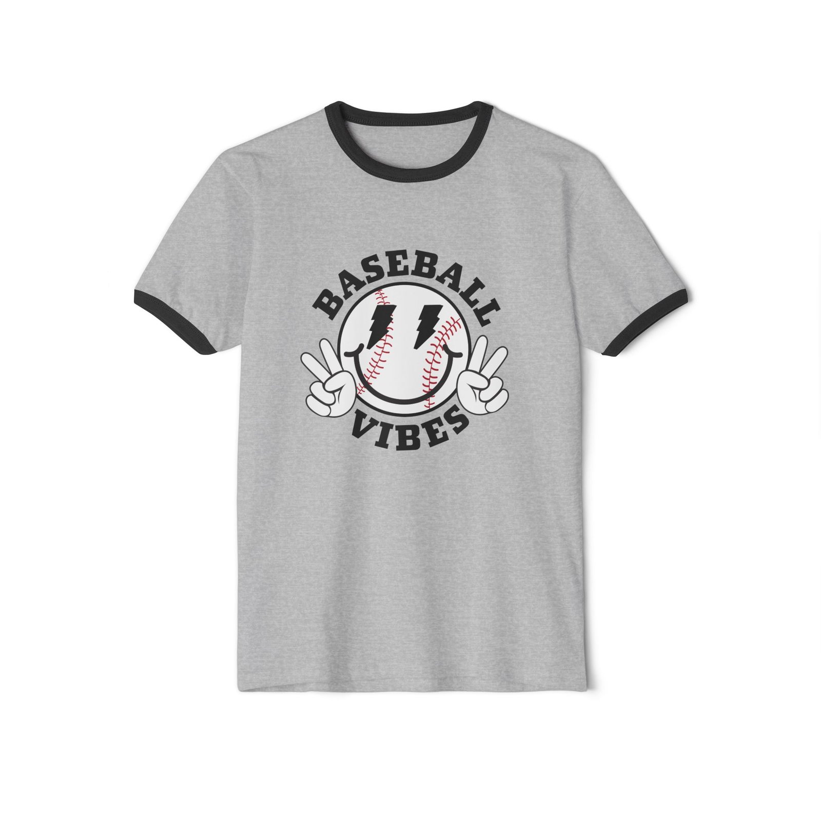 Baseball Vibes Cotton Ringer T-Shirt - Image 9
