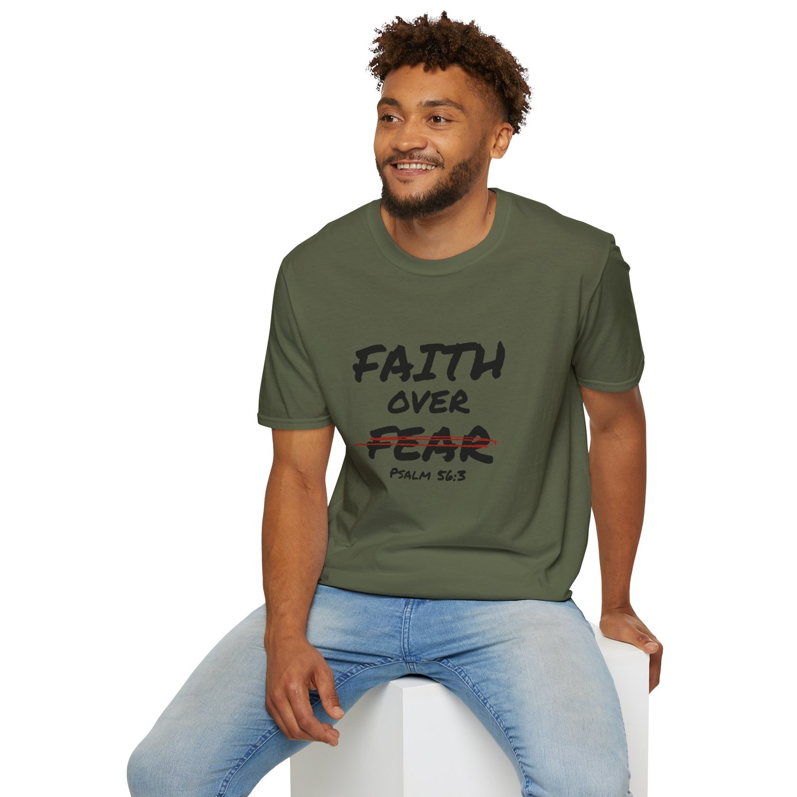 Faith Over Fear (Psalm 56:3) T-Shirt - Image 3