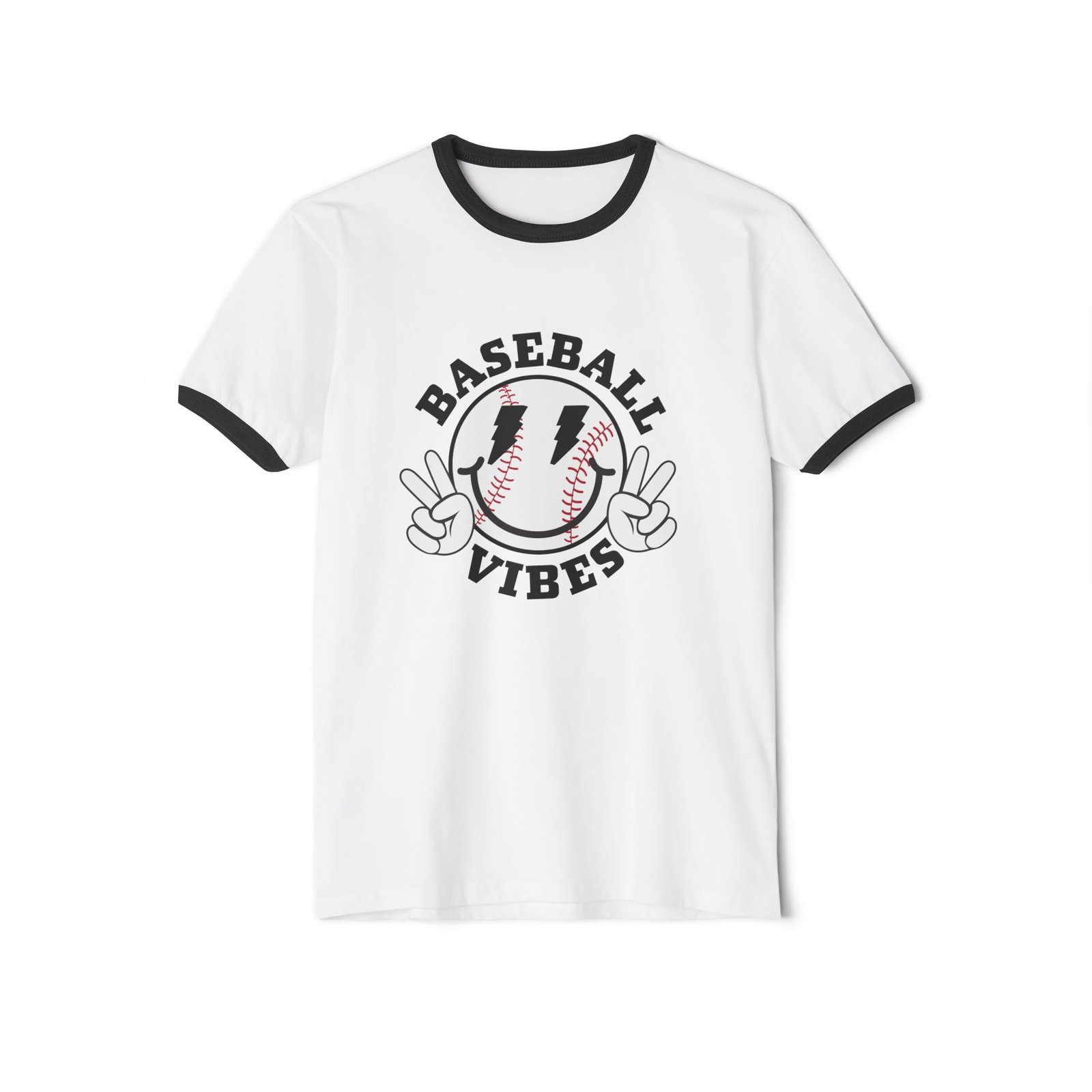 Baseball Vibes Cotton Ringer T-Shirt - Image 6