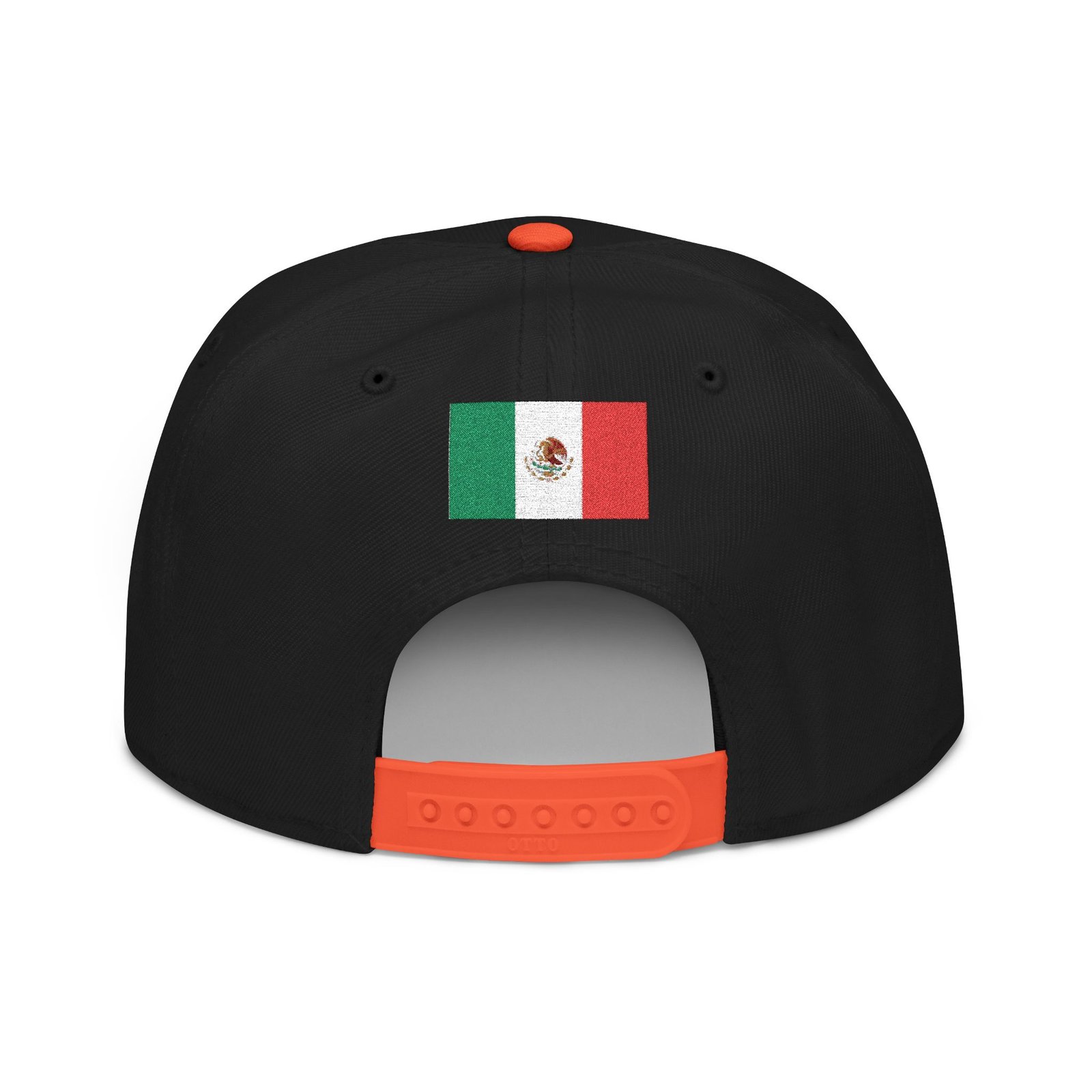 Pato Oward Dukie-Patito Mexico Flag Flat Bill Snapback Cap (Embroidery) - Front & Back Print - Image 2