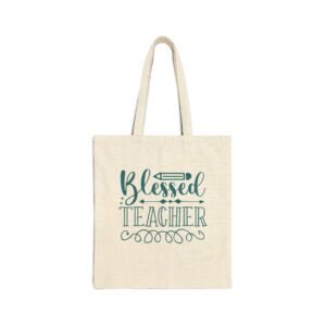 Blessed Teacher Cotton Canvas Tote Bag