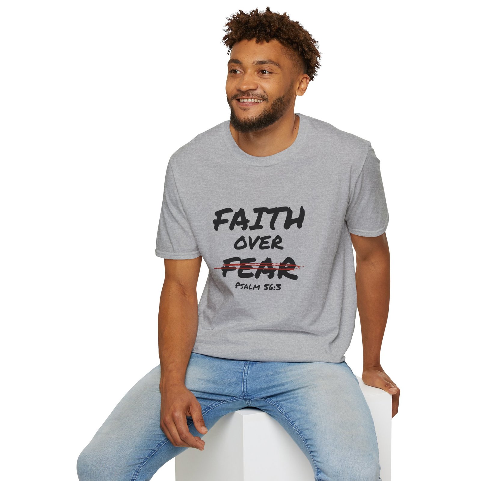 Faith Over Fear (Psalm 56:3) T-Shirt - Image 6