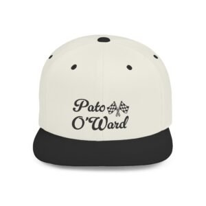 Pato Oward Checkered Flag Flat Bill Snapback Cap