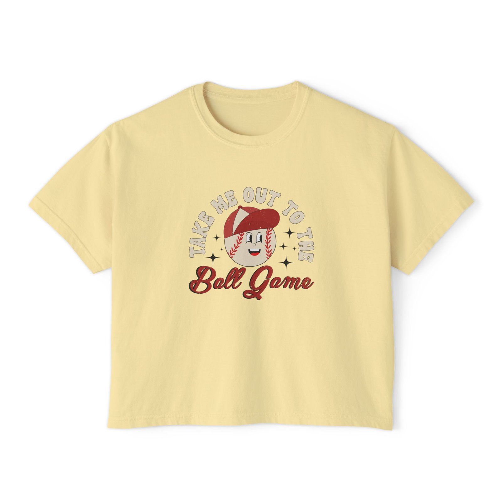 Take Me Out to the Ball Game Women's Boxy Tee - Image 5