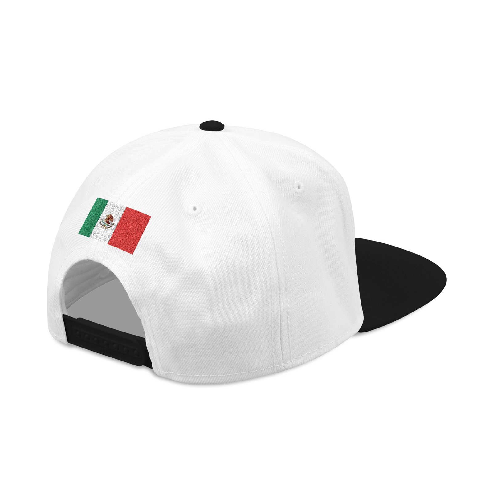 Pato Oward Dukie-Patito Mexico Flag Flat Bill Snapback Cap (Embroidery) - Front & Back Print - Image 9
