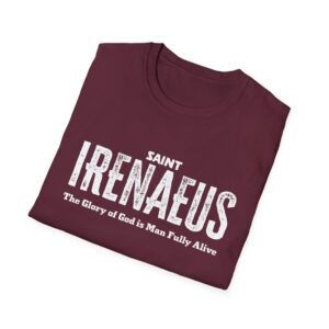 Saint Irenaeus Distressed Font T-Shirt