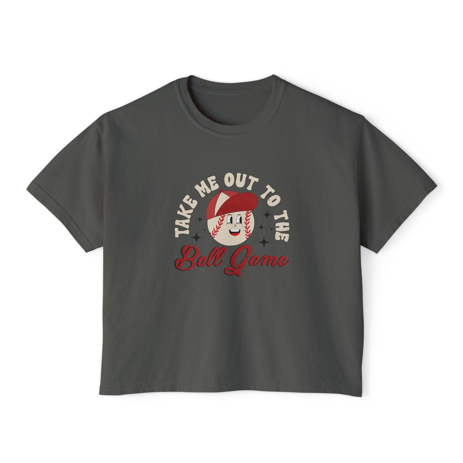 Take Me Out to the Ball Game Women's Boxy Tee - Image 7