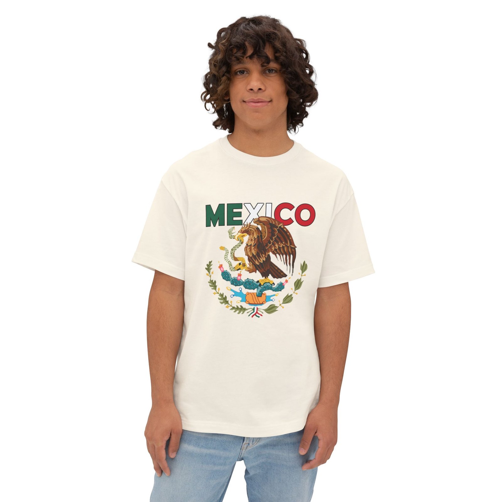 Mexico Coat of Arms Crest Eagle Oversized T-Shirt - Image 6