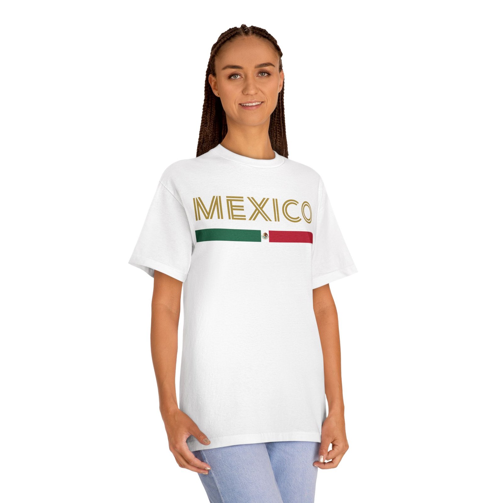 Mexico Green White Red Flag Classic T-Shirt - Image 5